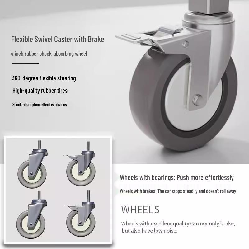 Stainless Steel Multi-Layer Serving Cart
