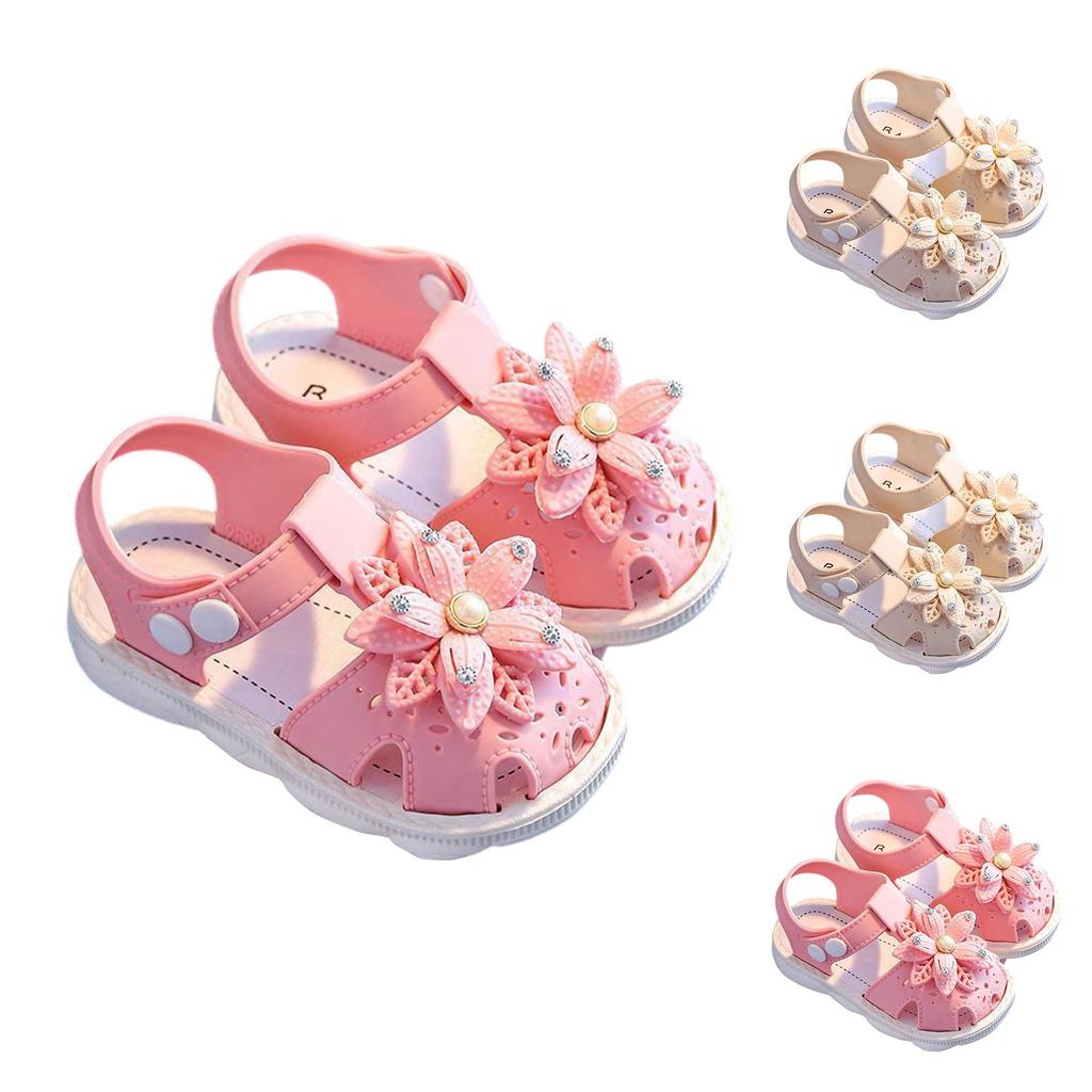 Детские сандалии с нескользящей мягкой подошвой, дышащие летние тапочки для малышей, обувь для малышей