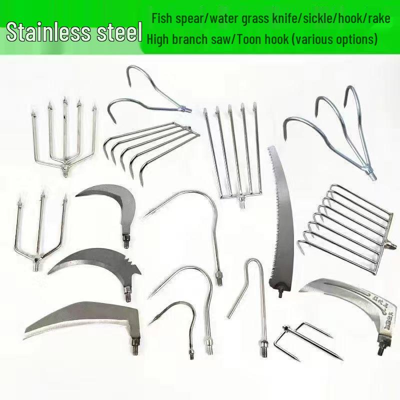 Утолщенная антискользящая нержавеющая телескопическая ручка для сачка для ловли крупной рыбы