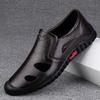 Summer Hot Selling Breathable Men's Sandals Beach Camping Shoes Hollowed Out Soft Soled Men's Leather Casual Shoes Anti Slip