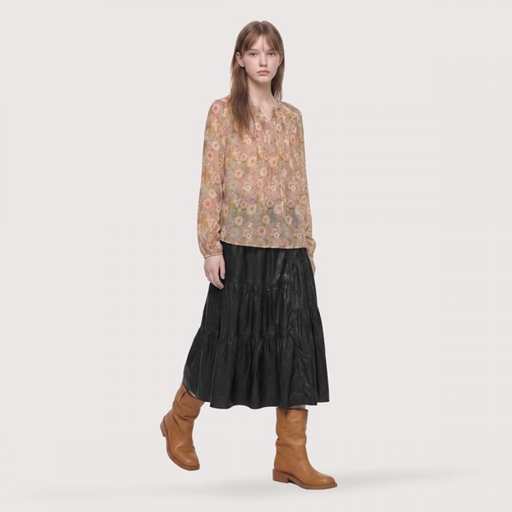 Thursday Island Flower Pattern Chiffon Blouse T266mbl136w