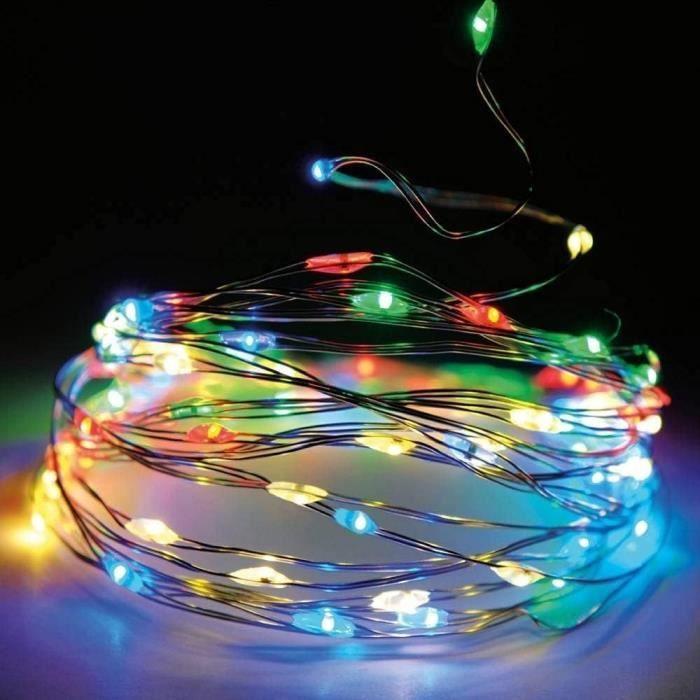 Guirlande lumineuse - 20 LED - Multicolore - 2 m - Intérieur