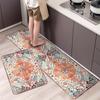 Luxury Vintage Boho Kitchen Mat Soft Thickened Kitchen Floor Mat Waterproof Non-slip Oil-proof Floor Mat Runner Rug