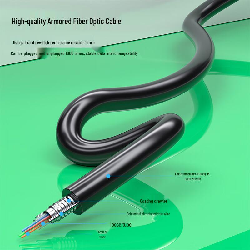 Dasheng Optic Outdoor Armored Single-mode LC-LC Fiber Optic Cable