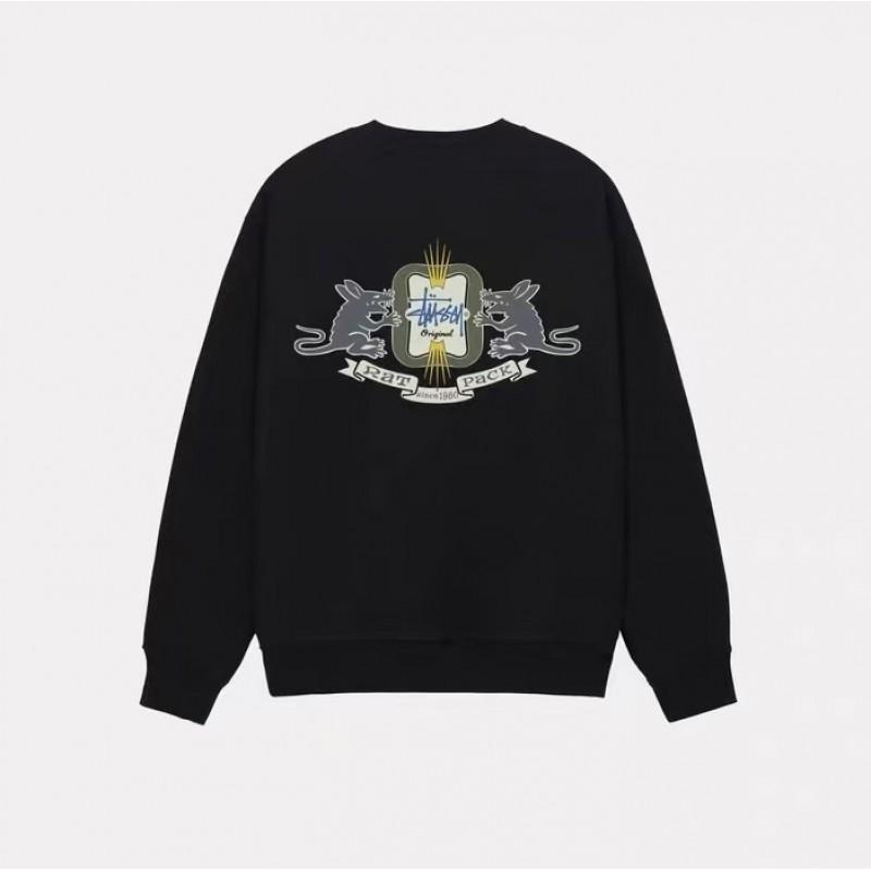 STU26 Fall Winter Unisex Oversized Cotton Crewneck Pullover Sweatshirt Teens Adults