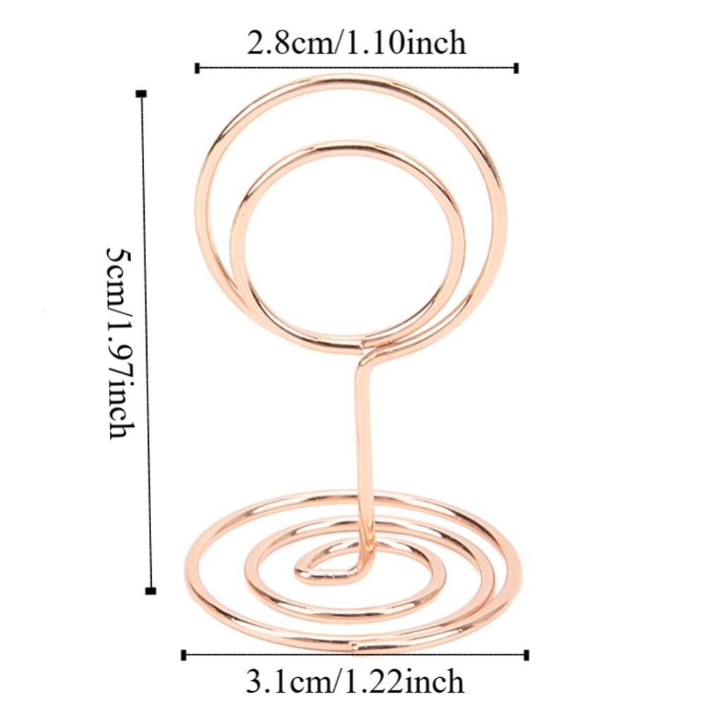 20Pc Gold/Rose Gold Table Number Stands Round Shaped Place Card Holder Anniversary Party