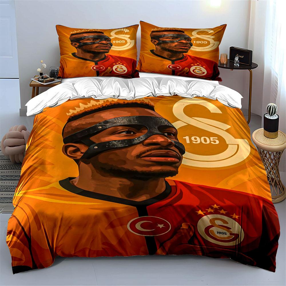 Football player portrait design. Bedding sets Duvet cover sets Duvet covers Pillowcases(1*Duvet Cover 2*Pillowcases without duvet insert)