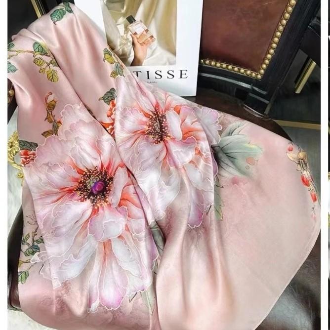 Новый шарф от солнца для женщин Новый шелковый атласный универсальный летний солнцезащитный шелковый шарф подарок на День матери