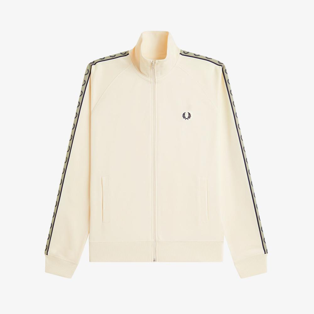 Fred Perry [Спорт] Спортивная куртка с контрастной тесьмой - Экрю/Темно-синий/Морская трава Afpm2615557-34B
