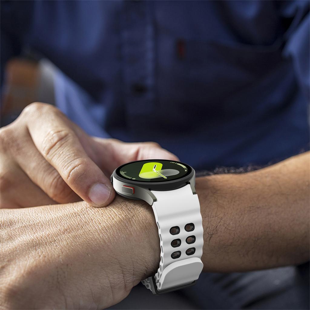 For Samsung Galaxy Watch7 40mm/44mm Silicone Band Dual Color Replacement Watch Strap