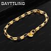 Fashion 925 Sterling Silver 18K Gold Delicate Round Geometric Bracelet Women's Jewelry Wedding Accessory Elegant Gift