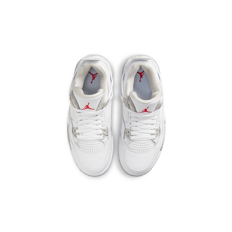 Air Jordan 4 Retro GS White Oreo Kids Sneakers Tech-Grey Black Fire-Red DJ4699-100