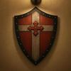 Templar Wooden Shield for Wall Décor and Cosplay Medieval Crusader Cross Shield for LARP, Role Play Reenactment