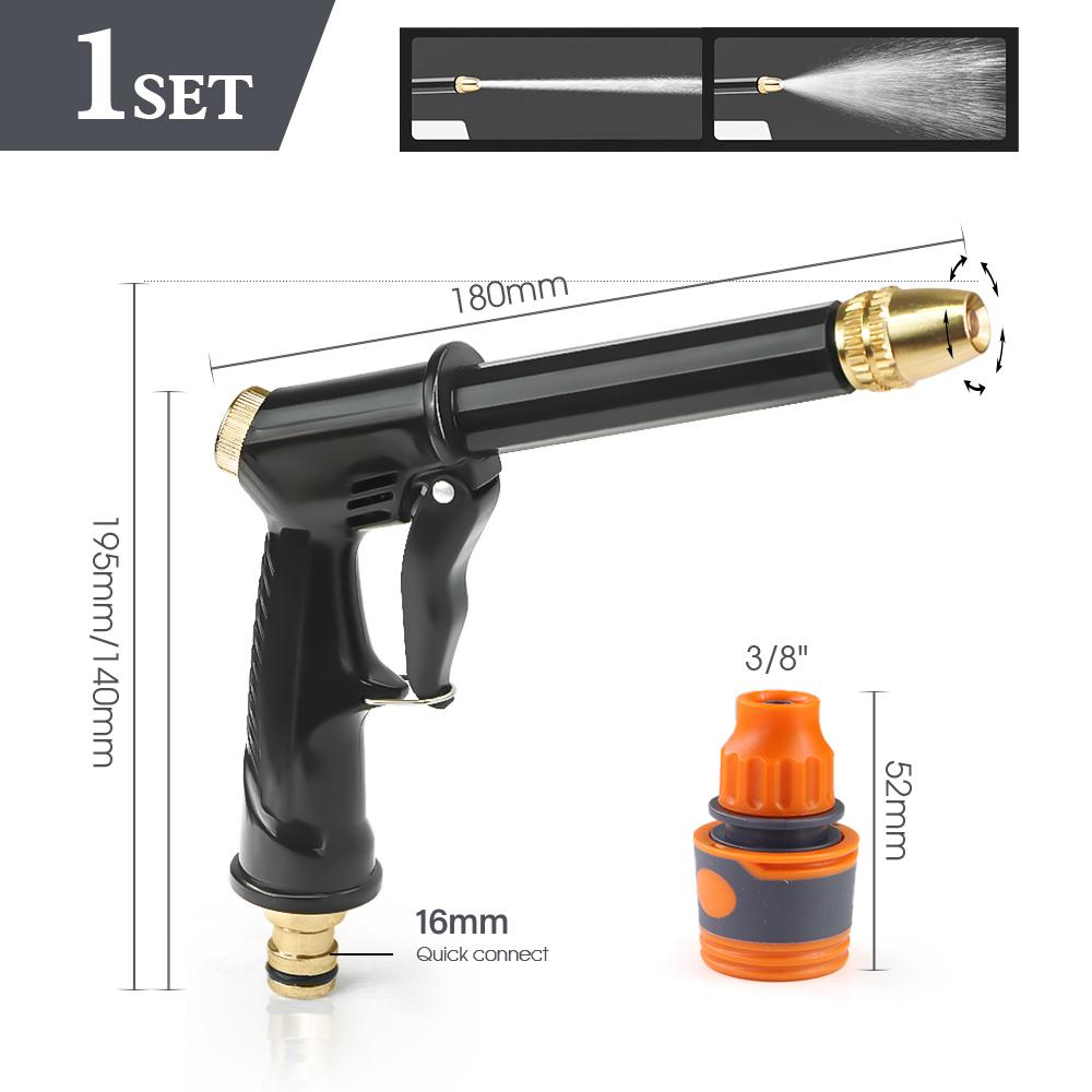 Garden Water Gun 3/8" 1/2" 3/4" Nti-slip Quick Connect Hose Accessories Gardening Watering Flowers Cleaning Cars Washing Ground