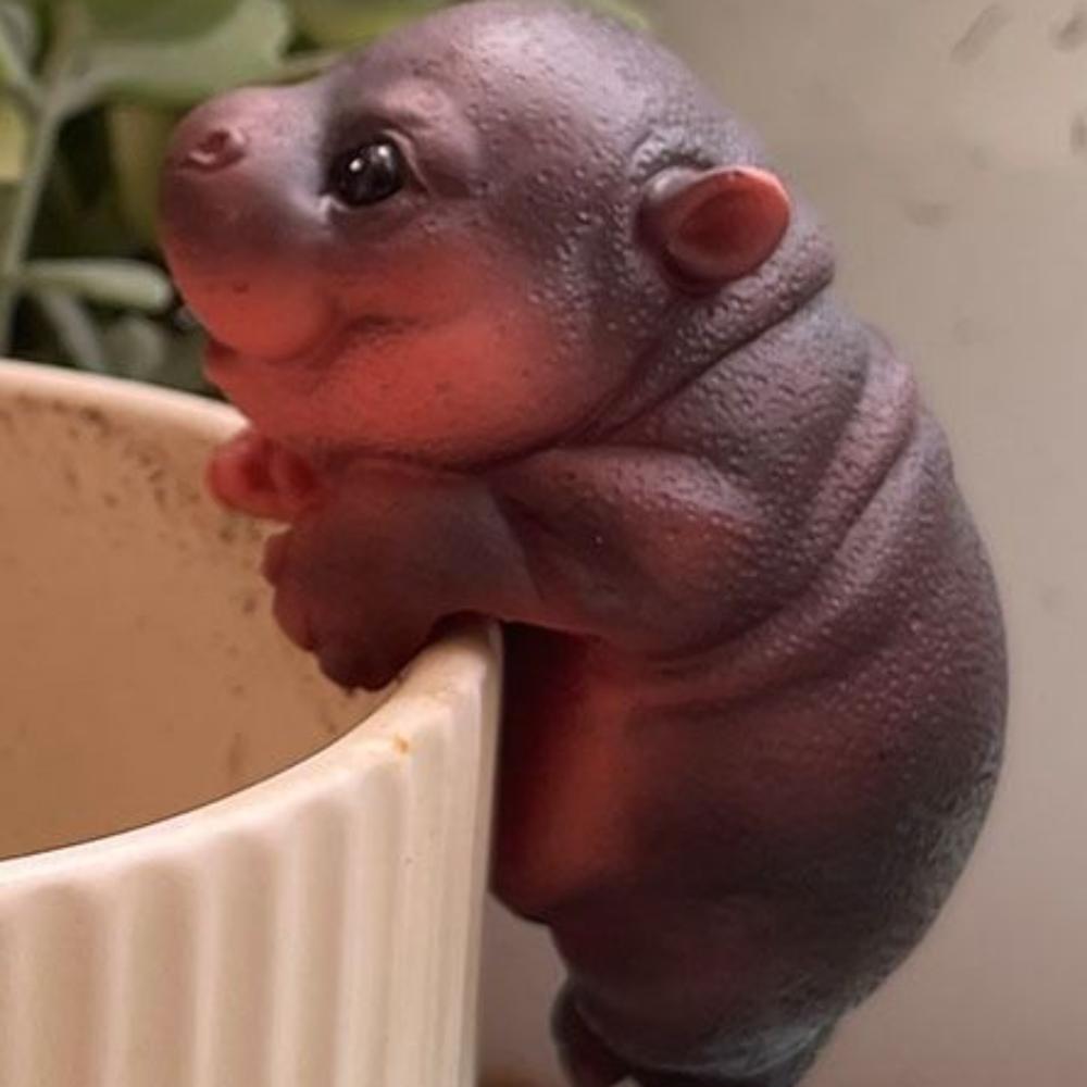 Cute Small Animal Figurine Resin Crafts Otter Bonsai Ornaments  Living Room Bedroom