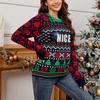 Женская мода Рождественский пуловер Свободный и ленивый трикотаж Рождественский свитер
