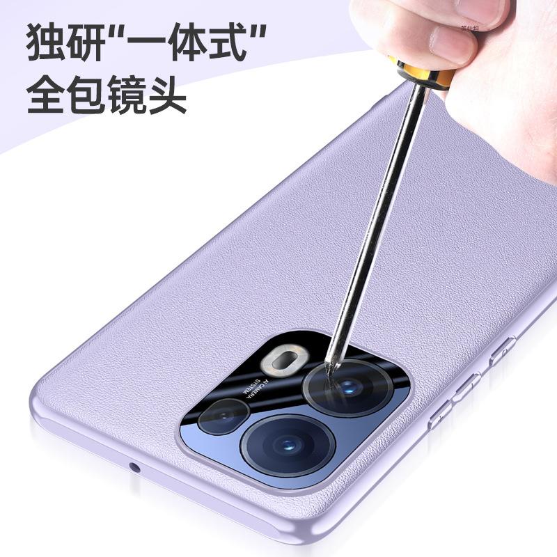 Подходит для чехла на мобильный телефон opporeno13pro, легкий и тонкий, полностью закрывающий камеру, Reno13, противоударный, деловой, мужской, простой, из натуральной кожи