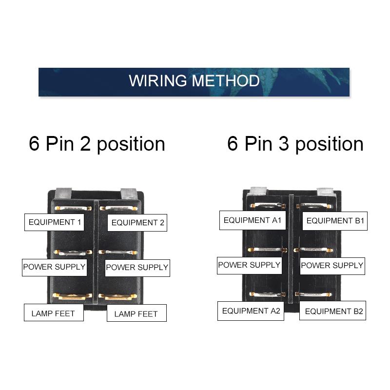 1 шт. двойной кнопочный переключатель света 31*25 мм 6-контактный 2/3-позиционный переключатель питания лодки ВКЛ-ВЫКЛ/ВКЛ-ВЫКЛ-ВКЛ 16A/250V 20A/125V KCD4