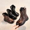 Сапоги для девочек Zapatos Niña, водонепроницаемые ковбойские сапоги, детские новые модные короткие нескользящие сапоги, толстые сапоги, детские сапоги Botas Niña