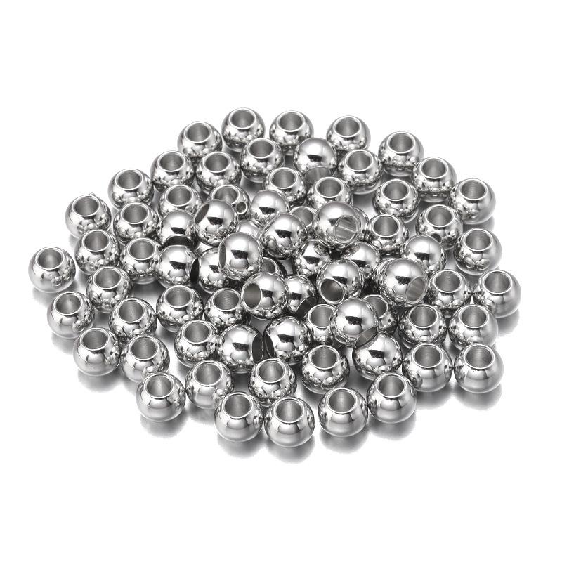 CCB Electroplated Barrel Beads - Multi-Style Gold & Silver Large-Hole Spacer Beads for DIY Bracelets