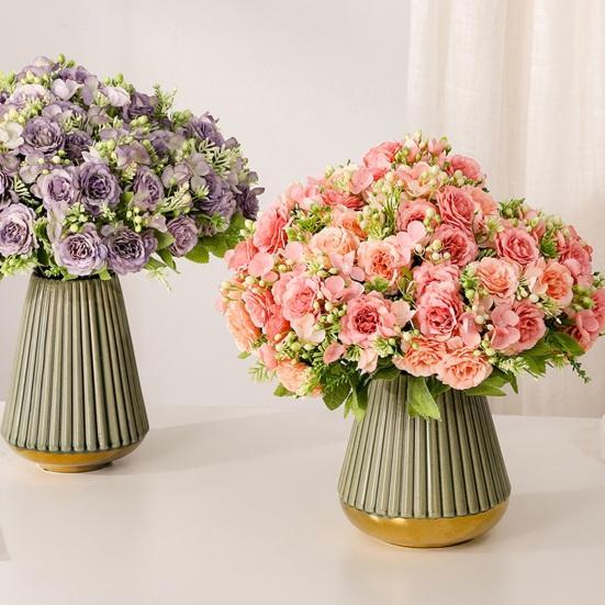 Практичный искусственный цветок пиона, реалистично выглядящий, прозрачная текстура, придает жизненную силу