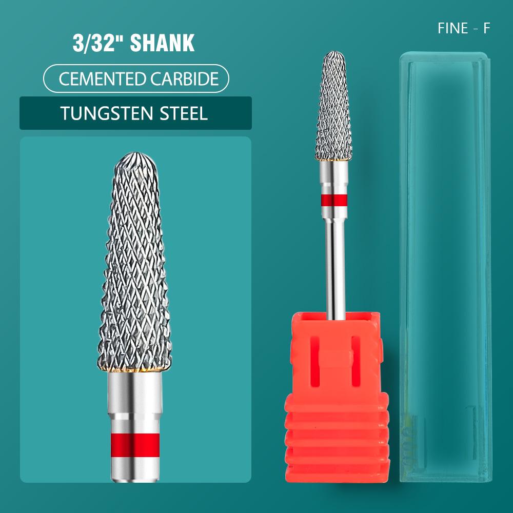 5 In 1 Carbide Tungsten Nail Bit Dual Rotation Volcano/Tornado Milling Cutters Fast Remove Acrylic Hard Gel ManucureTools