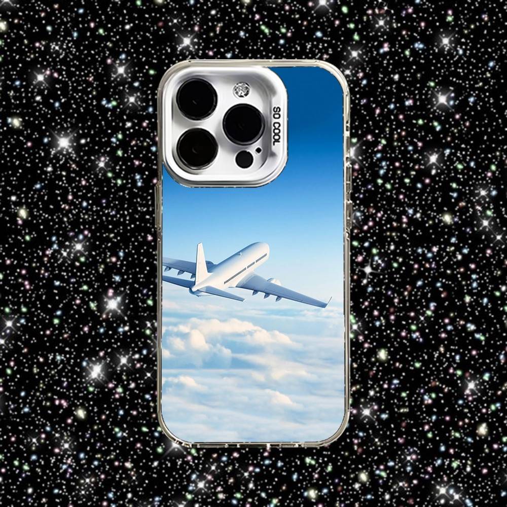 Чехол для телефона с изображением самолета для iPhone 16,15,14,13,12,11,Pro,XS,Max,Plus,Mini,SE Белый Конфетный Матовый Ударопрочный Чехол