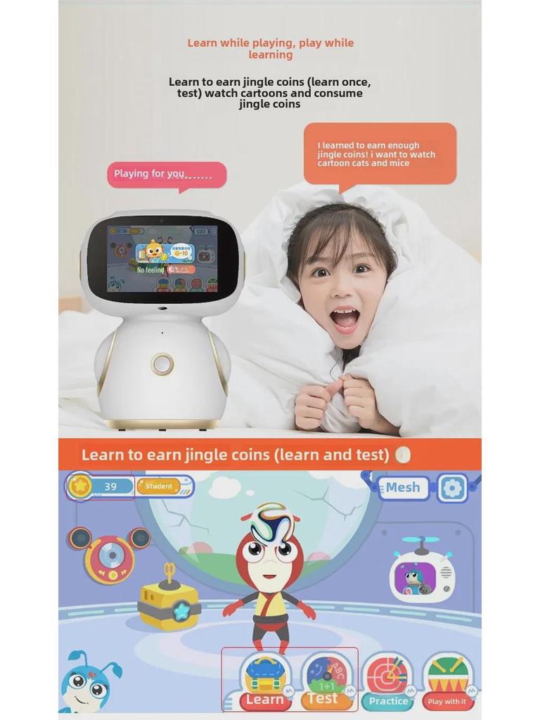 Детский робот с искусственным интеллектом для раннего образования и многофункциональным дисплеем для удаленного мониторинга