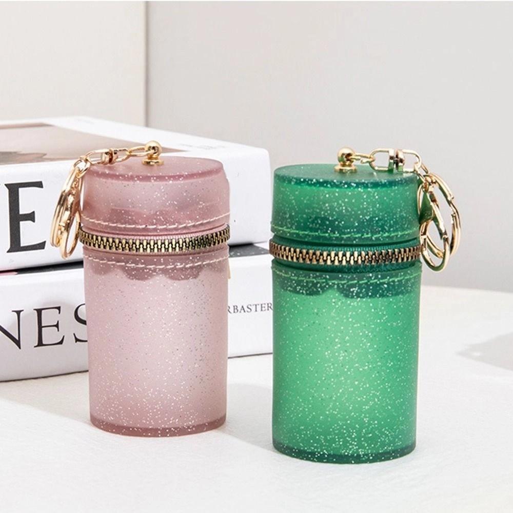 Multifunctional Glitter Lipstick Storage Bag Mini Transparent Lipstick Pouch Outdoor