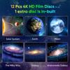 Проектор галактики для спальни, HD-проектор звездного неба с 12 проецируемыми изображениями для игровой комнаты в спальне, потолка, подарка на вечеринку