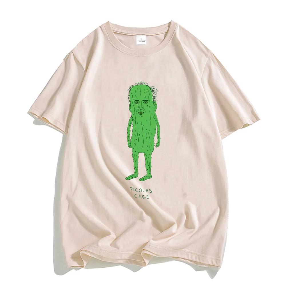 Николас Кейдж Мем Смешные футболки МУЖСКИЕ Красивые Оригинальные футболки 100% хлопок Футболки на четыре сезона Манга/Комикс Стикер Харадзюку