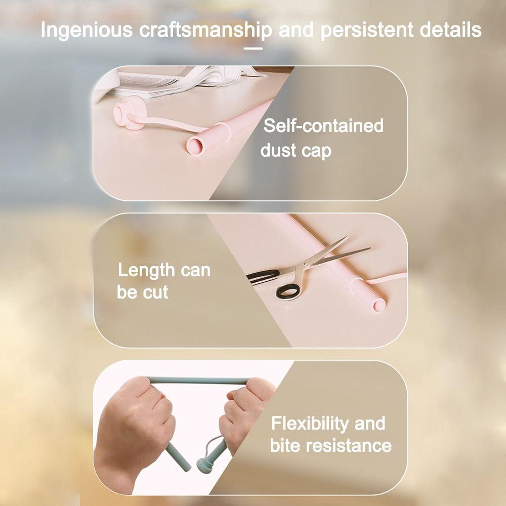 Reusable Silicone Straws Drinking Tube for Stanley 40 Oz 30 Oz Cup Tumbler for Kitchen & Bar