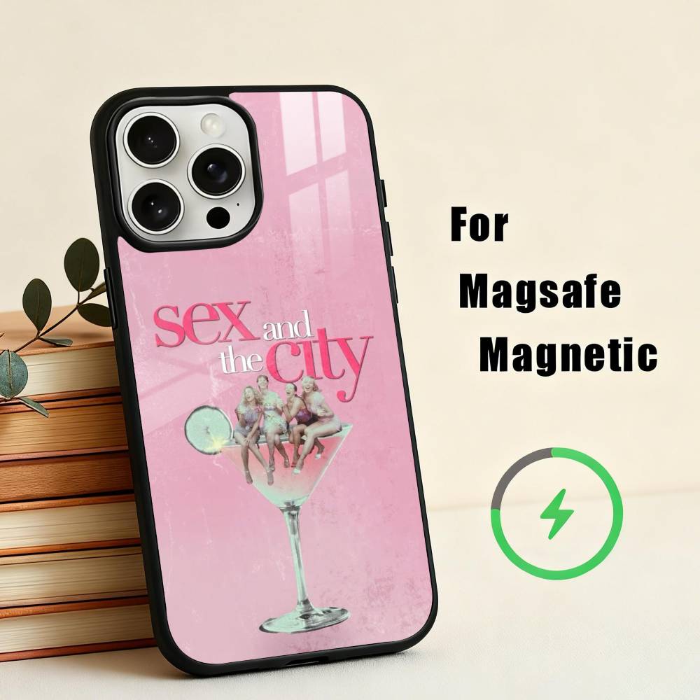 S-Sex and the City  Phone Case For iPhone17,16,15,14,13,12,11 Plus,For Magnetic Wireless Charge Cover