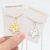 Stainless Steel Christmas Tree Star Pendant Necklace for Couples
