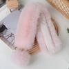Imitation Fur Winter Scarf with Faux Fur Balls Solid Color Thickened Warm Neck Shawl