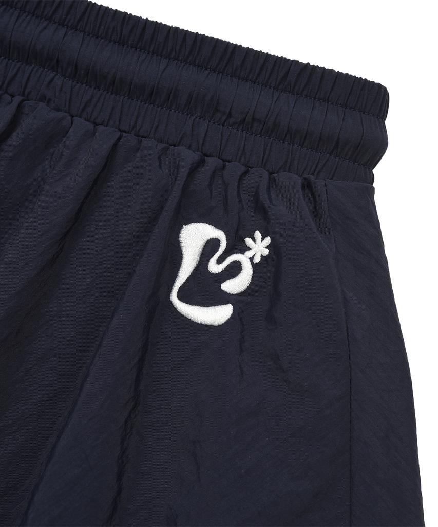 LMR Layered Track Nylon Skirt Pants Navy