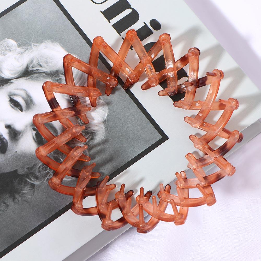 Vintage Stretch Simple Temperament Hair Claw Ponytail Buckle Bird's Nest Bun Maker Hair Ring