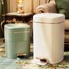 Foot Pedal Metal Softly Close Pedal Bathroom Trash Can for Kitchen Hotel Home Office 8/10/15L Trash Can with Lid
