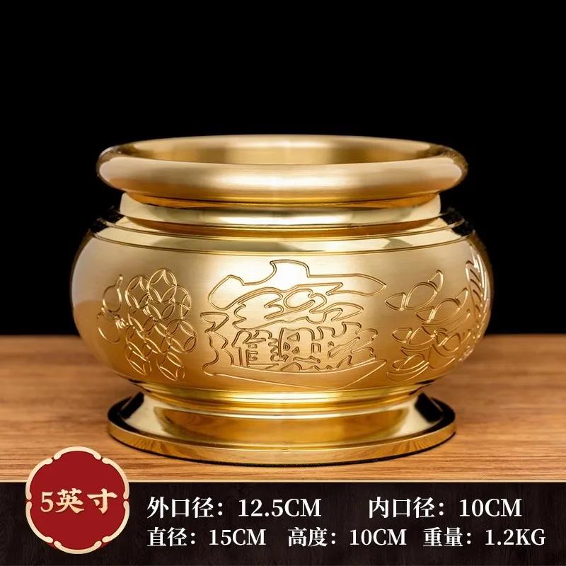 Household Lotus Metal Incense Burner Offering Items In Front of the God of Wealth Guanyin Buddha Home Furnishings
