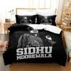 3D-принт Sidhu Moose Wala Комплект постельного белья Пододеяльник Постельный комплект Одеяло Чехол Наволочка Одеяло размера king-size Для мальчиков Взрослых