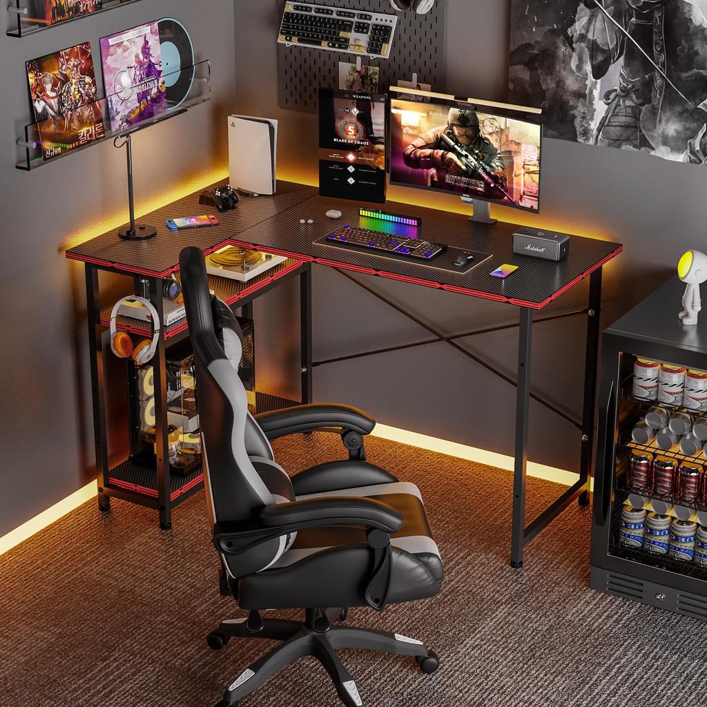 Victone игровой стол компьютерный стол ширина 107 см стол компьютерный стол учебный стол стол для хранения рабочий стол игровой стол с полкой рабочий стол