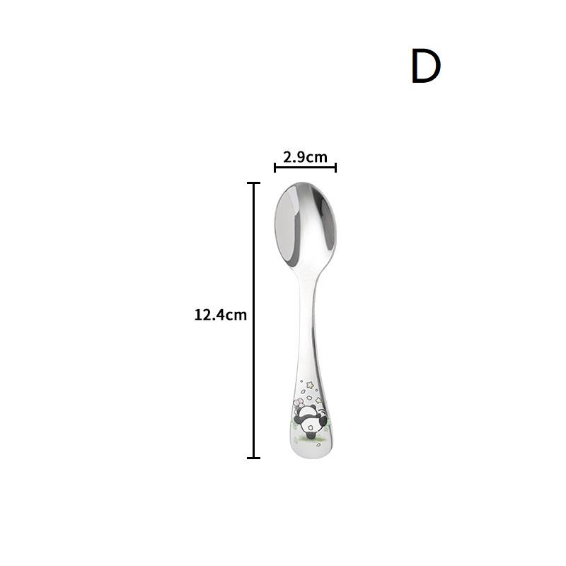 1/4 шт. Набор столовых приборов из нержавеющей стали, мультяшные животные, милая вилка, детская ложка, вилка, столовая посуда, детская посуда, подарок