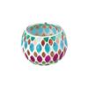 Mosaic Glass Tabletop Tea Light Centerpiece Candlestick Home Decor Candle Holder Candle Jar