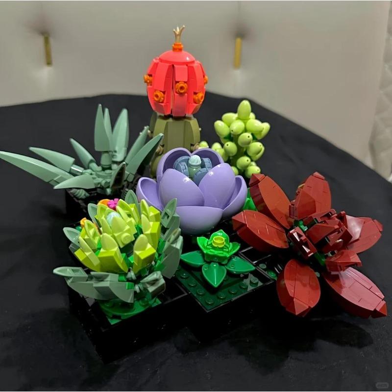 Романтический букет роз, строительные блоки 10280, креативный домашний стол, украшение для растений, сборные кирпичи, игрушки, подарки для девочек, леди