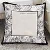 Light Luxury Pillow Retro Square Flower Decoration Sofa Ornaments Pillowcase New Chinese Style Removable and Washable Pillow Cushion
