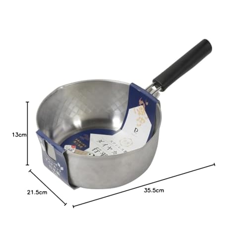 Pearl Metal Yukihira Pot (Yukihira Nabe), 20cm, Induction Compatible, Stainless Steel, Diamond Cut, Made in Japan, Niigata, Tsubame-Sanjo, Miyabi-an,