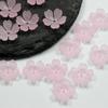 Floret DIY Jewelry Accessories Plastic Frosted Dyed Flower Beads 100Pcs Handmade Pearlescent Cherry Blossom Receptacle Acrylic 15mm