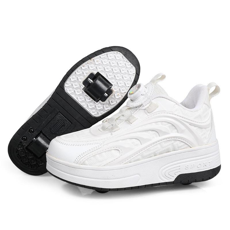 Четырехколесные деформированные беговые туфли детские автоматические роликовые коньки для мальчиков и девочек невидимые роликовые коньки для взрослых обувь на колесиках