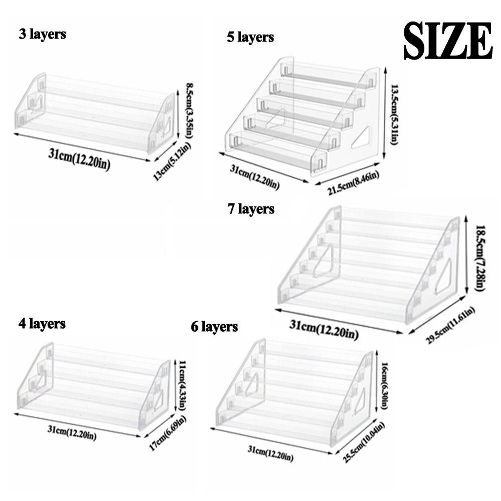 Прозрачный держатель для лака для ногтей, экономящий место, подставка для очков, поднос для хранения косметики, кладовая