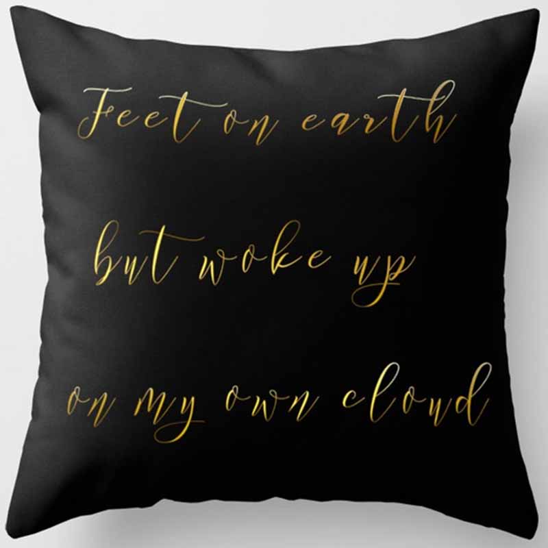 Черно-желтая квадратная наволочка, украшение для дома, чехол для автомобильного дивана 45 см * 45 см